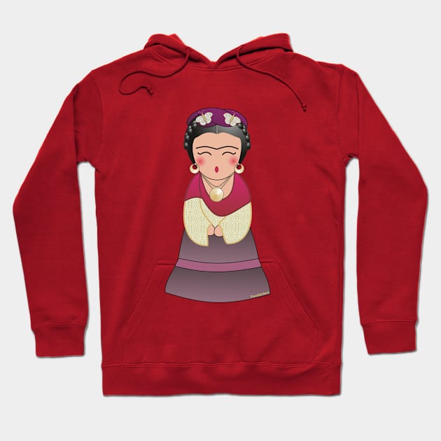 Kokeshi Frida Kahlo Hoodie by Pendientera